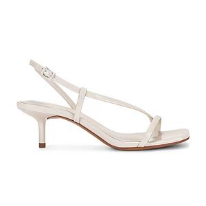 SCHUTZ White Strappy Kitten Heel Sandals
